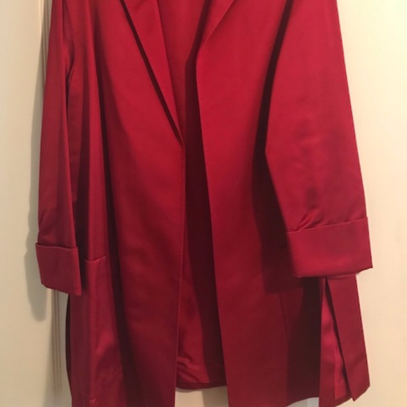 Lovely Red Satin- like Jacket - Picture 2 of 2